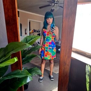 Vintage floral mini dress